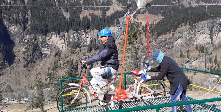 One of the World' Longest Sky Bicycle Zipline SAM Zipline