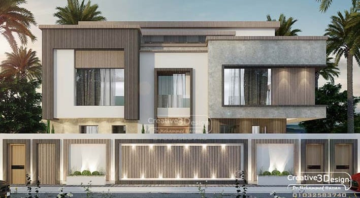 مجموعة من اجمل وابسط واجهات الفلل السكنية