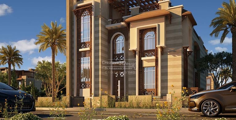 تصميم فيلا مميز طراز اسلامي معاصر