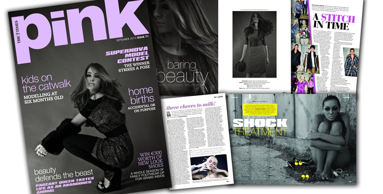 magazine design pink malta