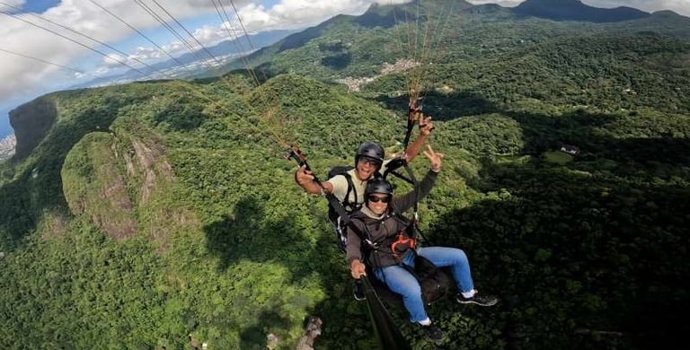 voo duplo de parapente