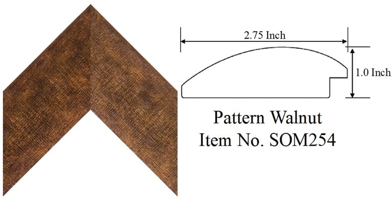 Pattern Walnut Picture Frame Item No. SOM254