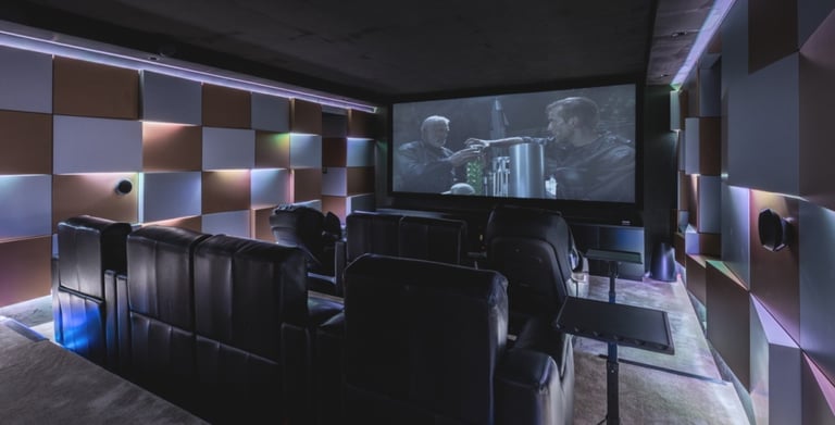Cinema room at Villa El Rincon