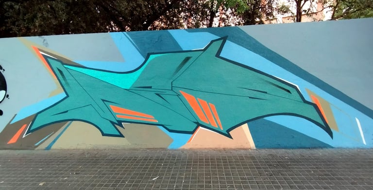 Mes, graffiti, letras, estilo, spray, Barcelona, arte, trazos