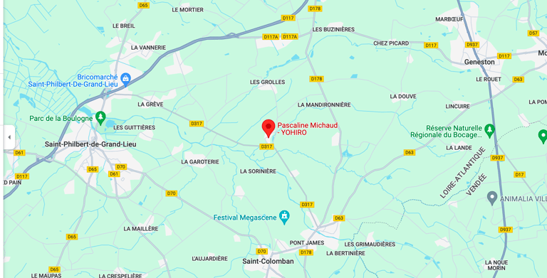 emplacement YOHIRO au 24 bis RIMANS 44310 SAINT COLOMBAN