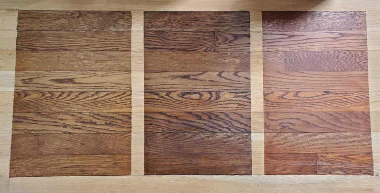 custom stain samples Virginia Beach flooring contractor