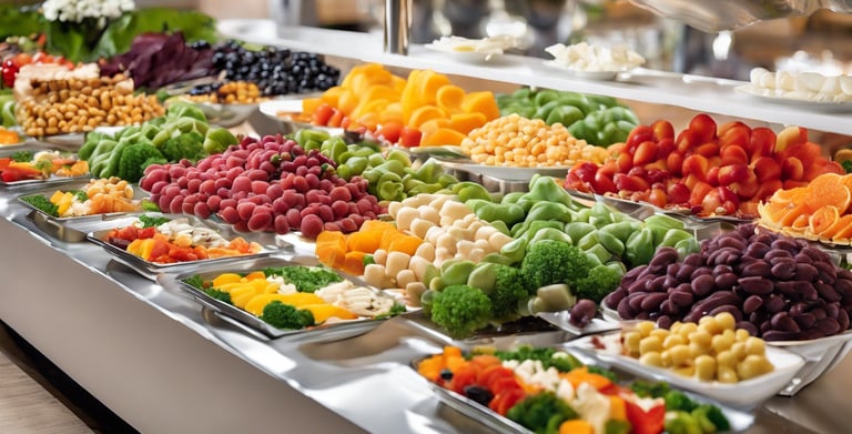 A selection of vegan foods