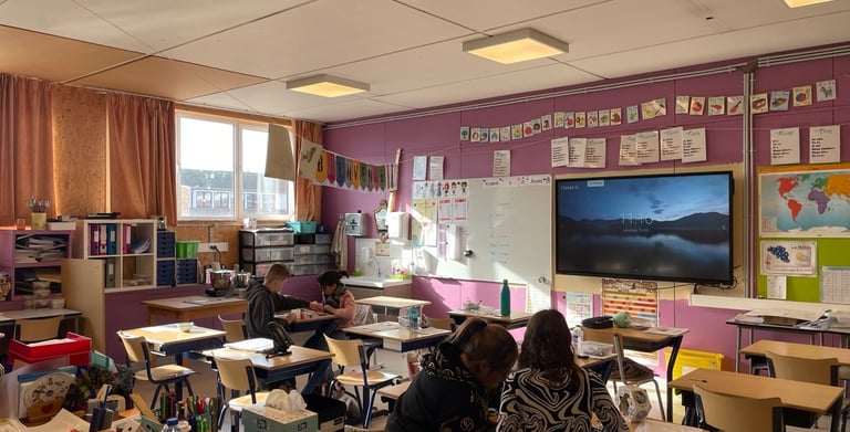 Image d'une classe avec des élèves relevant de l'enseignement de type 8