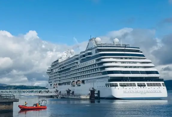 Cruise ship at Greenock ocean terminal