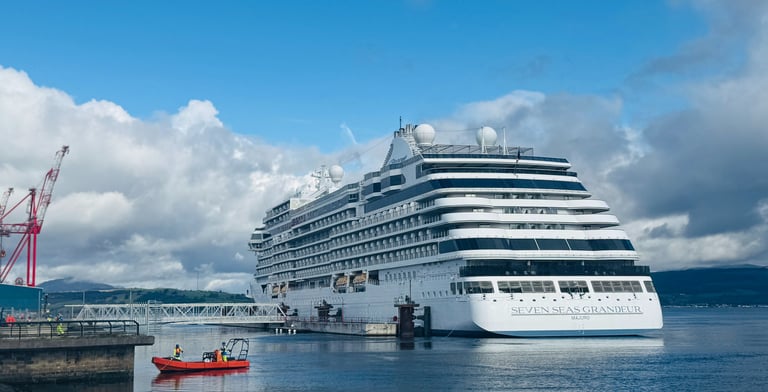Cruise ship at Greenock ocean terminal