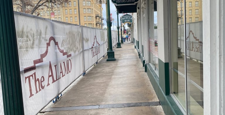 Strolling the Alamo in Texas