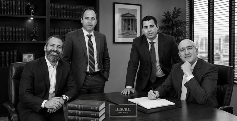 Equipo jurídico de Iuscan Abogados reunido en despacho profesional de Gran Canaria ofreciendo asesor