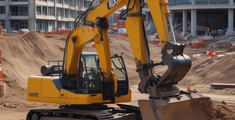 A close-up view of mechanical components featuring a chain and a series of cylindrical parts with golden and red structural elements. The chain is wound around a sprocket, and the parts are supported by a red frame with yellow bolts.