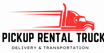 Pickup rental truck logo
