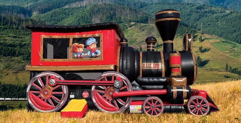 train bounce house rentals