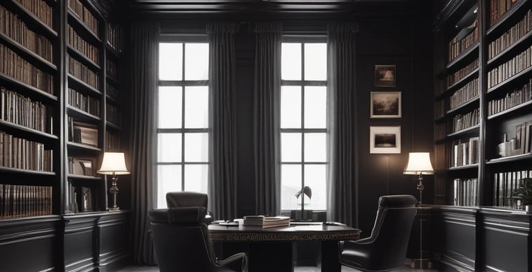 A luxury store facade featuring large windows illuminated from inside. Above the windows, the store's name is prominently displayed. The building's architecture is ornate, with detailed molding and classical accents. On the sidewalk, a person sits with a sign, creating a contrast between luxury and hardship.