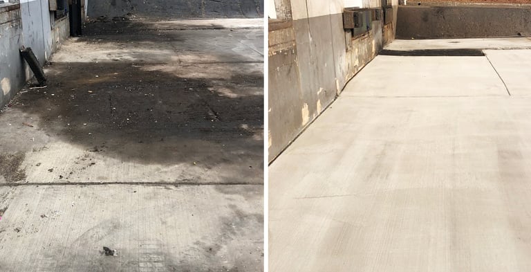 loading dock rust stain removal