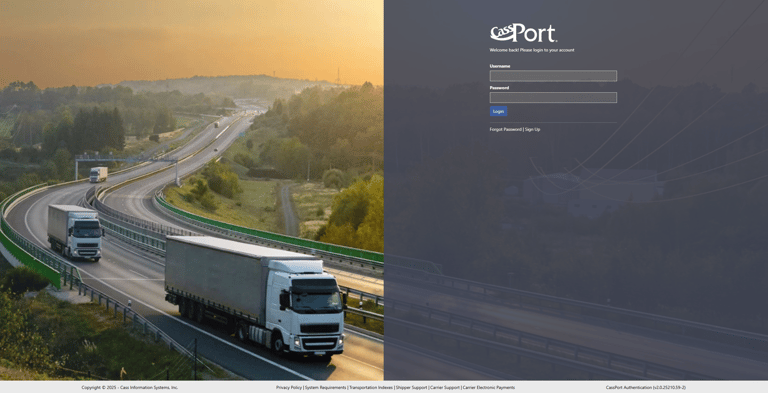 2025 CassPort sign in page