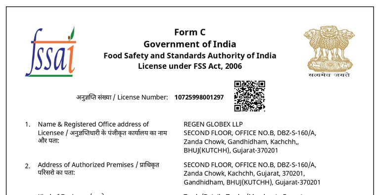 FSSAI Certificate