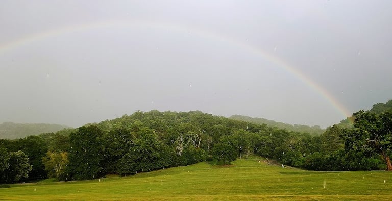 Hixson - Greenway Farms Park has large grassy areas, trees & hillsides