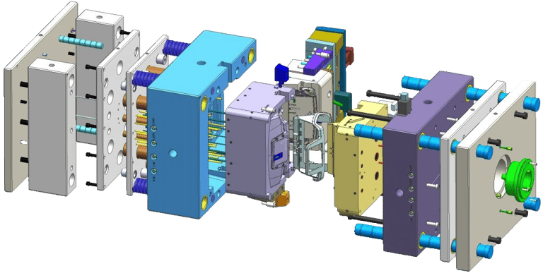 Complex plastic injection mold
