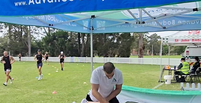 Sports massage being performed at Wollongong Uni Active