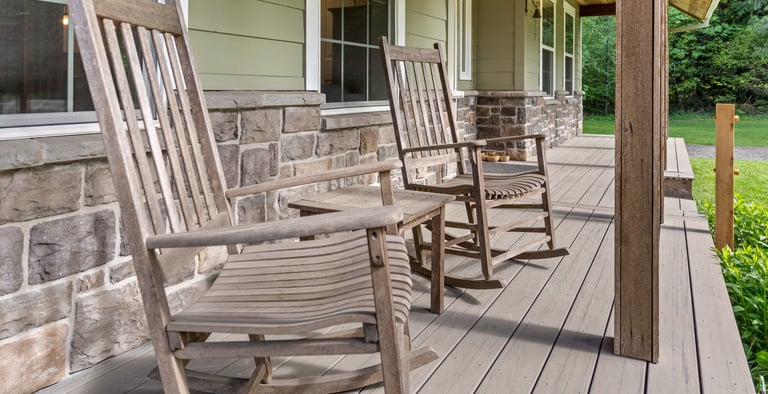Professional Exterior Photography - Lifestyle Porch Rocking Chair