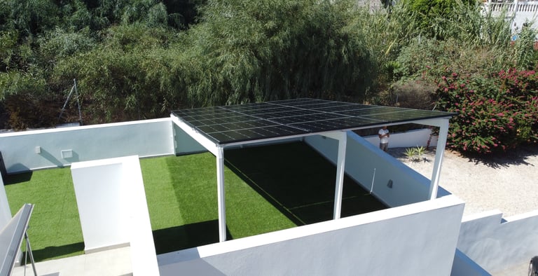 pérgola solar máxima estética