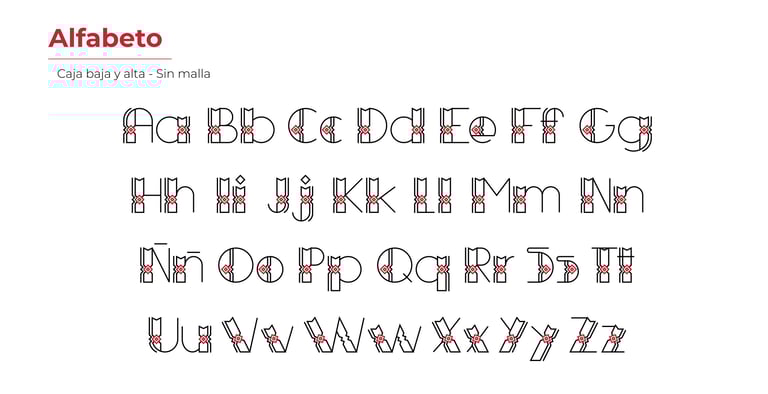 Caja baja y alta inspiradas en la iconografía de la Comunidad Yine