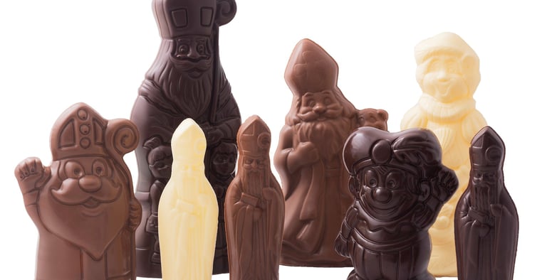 Verschillende Chocolade Sinterklaas figuurtjes