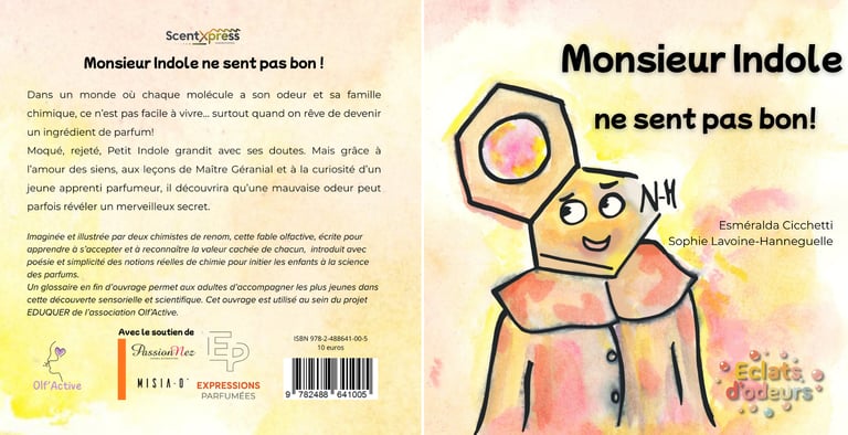 couverture Monsieur indole ne sent pas bon! livre de Esméralda Cicchetti Sophie Lavoine-Hanneguelle