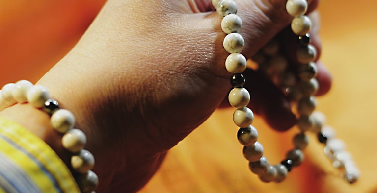 Men's collection - necklaces and bracelets made from natural stones using handicraft methods.