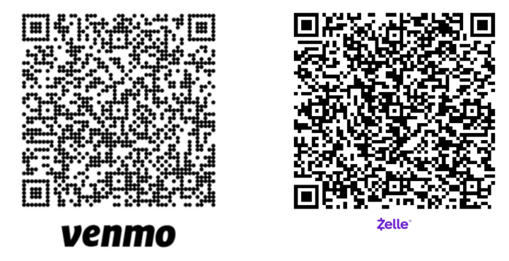 Payment QR codes for Allure Dance Studios