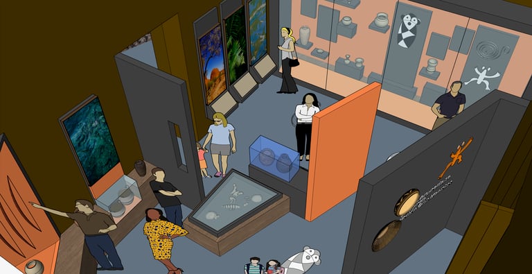 Concepto para sala de museo