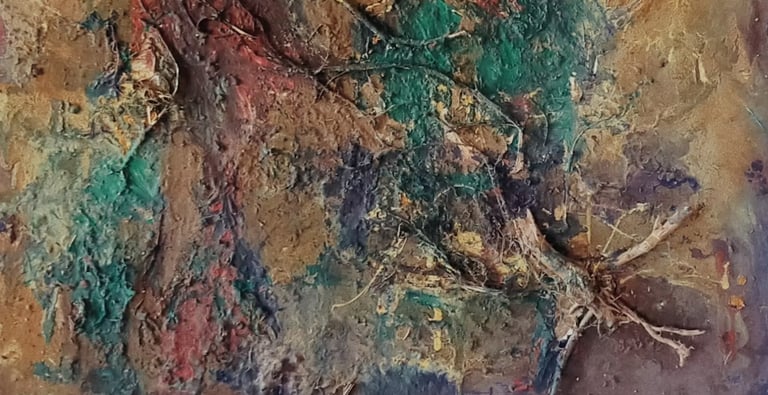 cuadro abstracto  de Eva Mas artista emergente