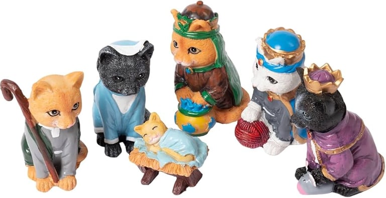 cat figure Nativity