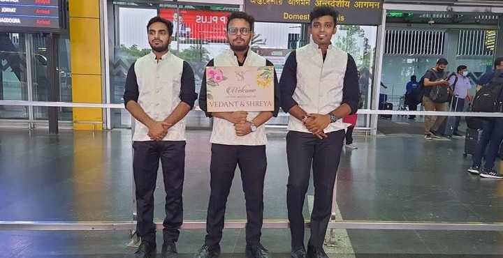 Guest Coordinators at the airport by Geet Events