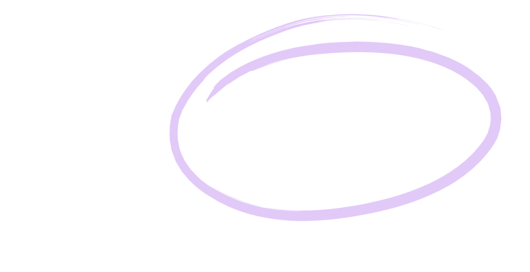 Lavender circle to emphasize copy text
