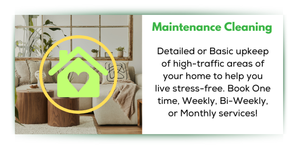 Professional maintenance cleaning for residential spaces, including apartments, condos and house.
