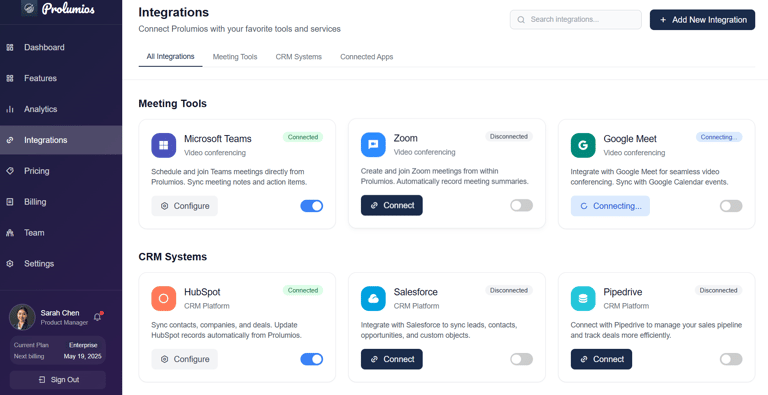 Symbol for teamwork and centralized data management with Prolumios integration