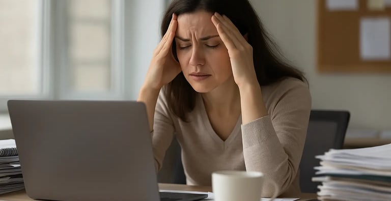 Woman practicing mindfulness meditation for stress relief