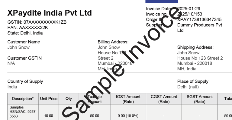 GST Tax Invoice