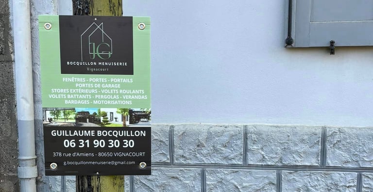 panneau de chantier bocquillon menuiserie