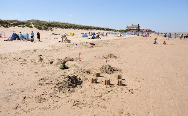 Brancaster beach east to west view
