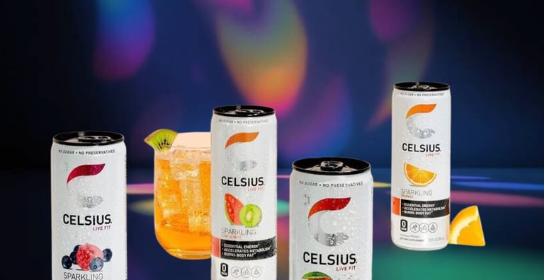 a variety of drinks and beverages in a variety of flavors