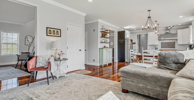 Staging Client's Open Floor Plan with Mauves and Greiges