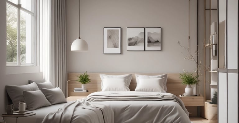 Professional cleaning staff preparing a rental apartment with fresh linens