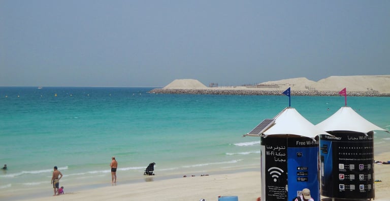 vista da praia da jumeirah em dubai