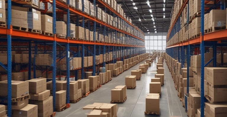 Workers packing boxes on a clean, modern fulfillment line