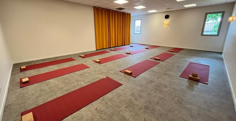 Disposition yoga salle 55 m²